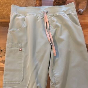 Figs Cyan Kade Cargo Scrub Pants with Grey Drawstring